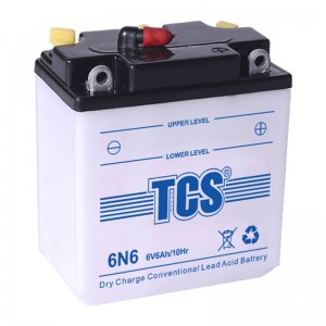 TCS摩托车干荷普通型水电池6N6