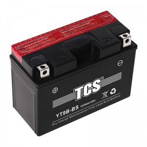 TCS摩托车干荷免维护水电池YT9B-BS