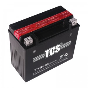 TCS摩托车干荷免维护水电池YTX20L-BS