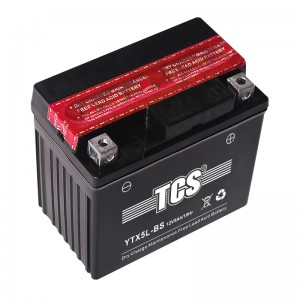 TCS摩托车电池干荷免维护水电池MF YTX5L-BS