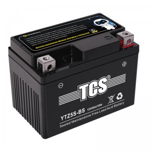 TCS摩托车密封式免维护电池YTZ5S-BS-A