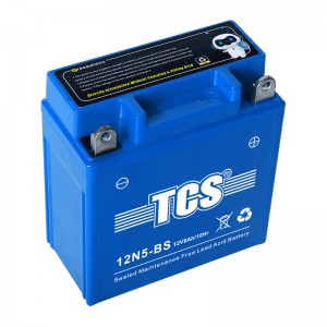 TCS摩托车密封式免维护电池12N5-BS